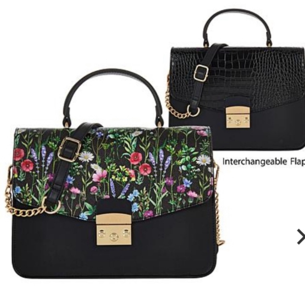 IMAN Global Chic Convertible Flap Satchel